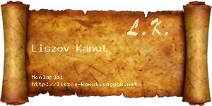 Liszov Kanut névjegykártya