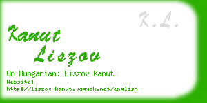 kanut liszov business card